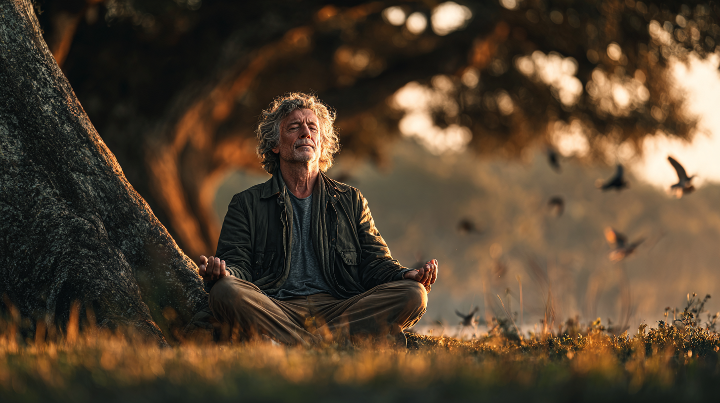 Starszy mężczyzna sprawdzający poziom cukru we krwi